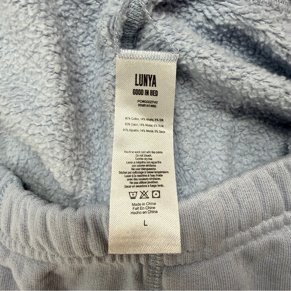 Lunya Silksweats™ Midweight‎ Reversible Short Welkin Blue Size Large - Picture 10 of 10